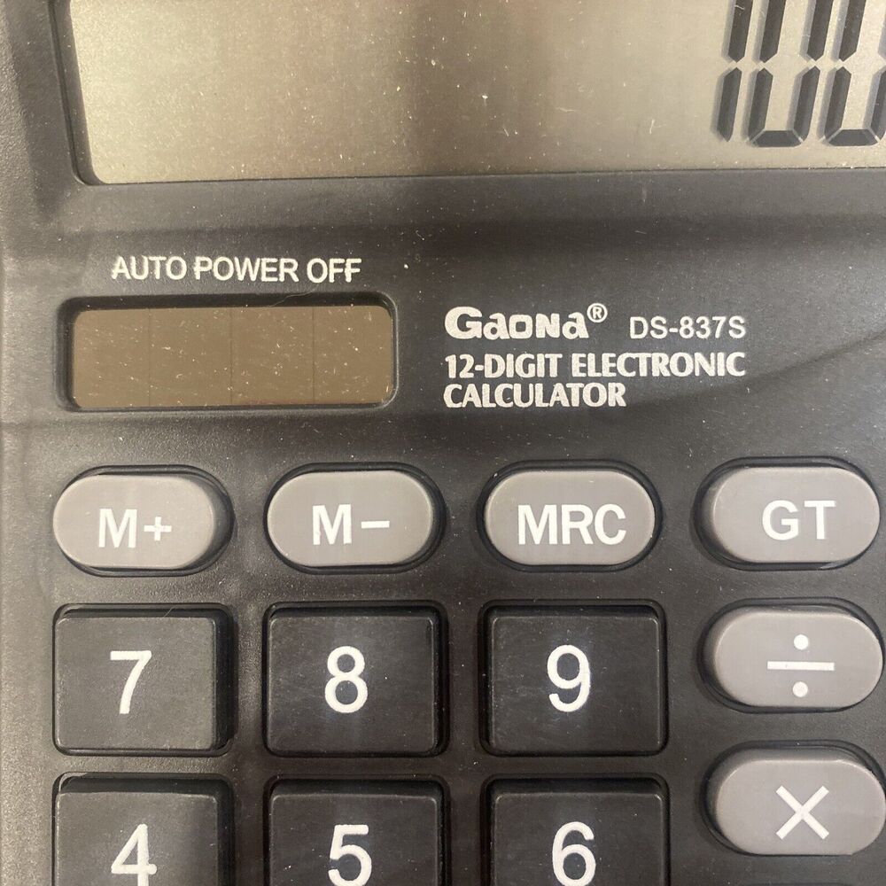 Gaona 12-Digit Electronic Calculator Tested & Works - Picture 3 of 8